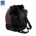 wholesale black waterproof polyester mesh basketball drawstring bag